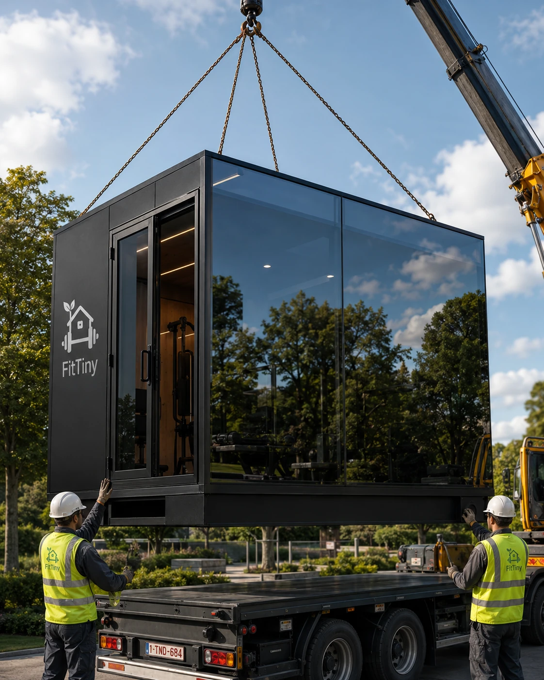 Installation d’un module FitTiny à l’aide d’une grue